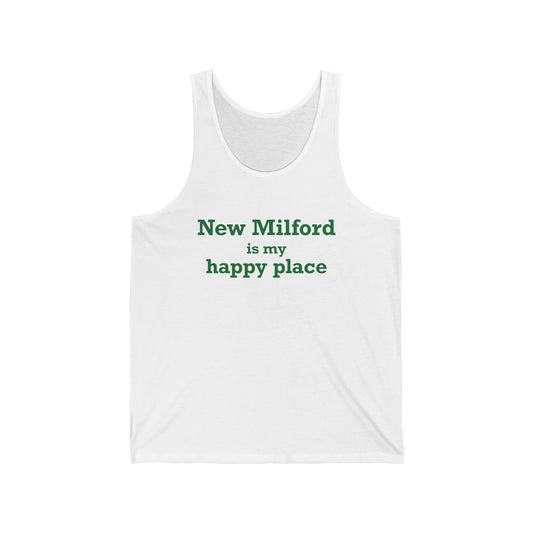 New Milford is My Happy Place Unisex Jersey Tank Top