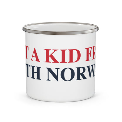 Just a kid from South Norwalk Enamel Camping Mug