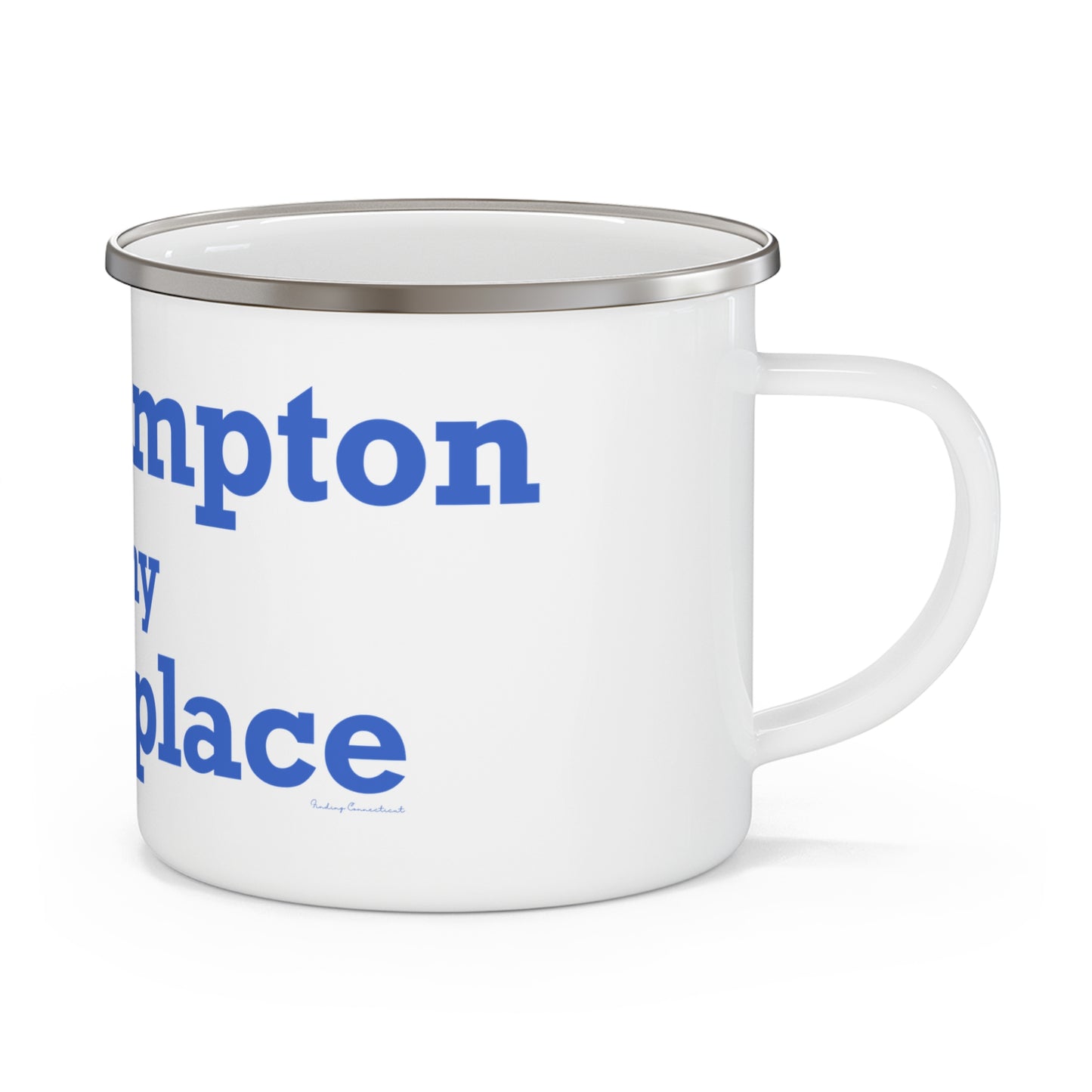 East Hampton is My Happy Place Enamel Camping Mug