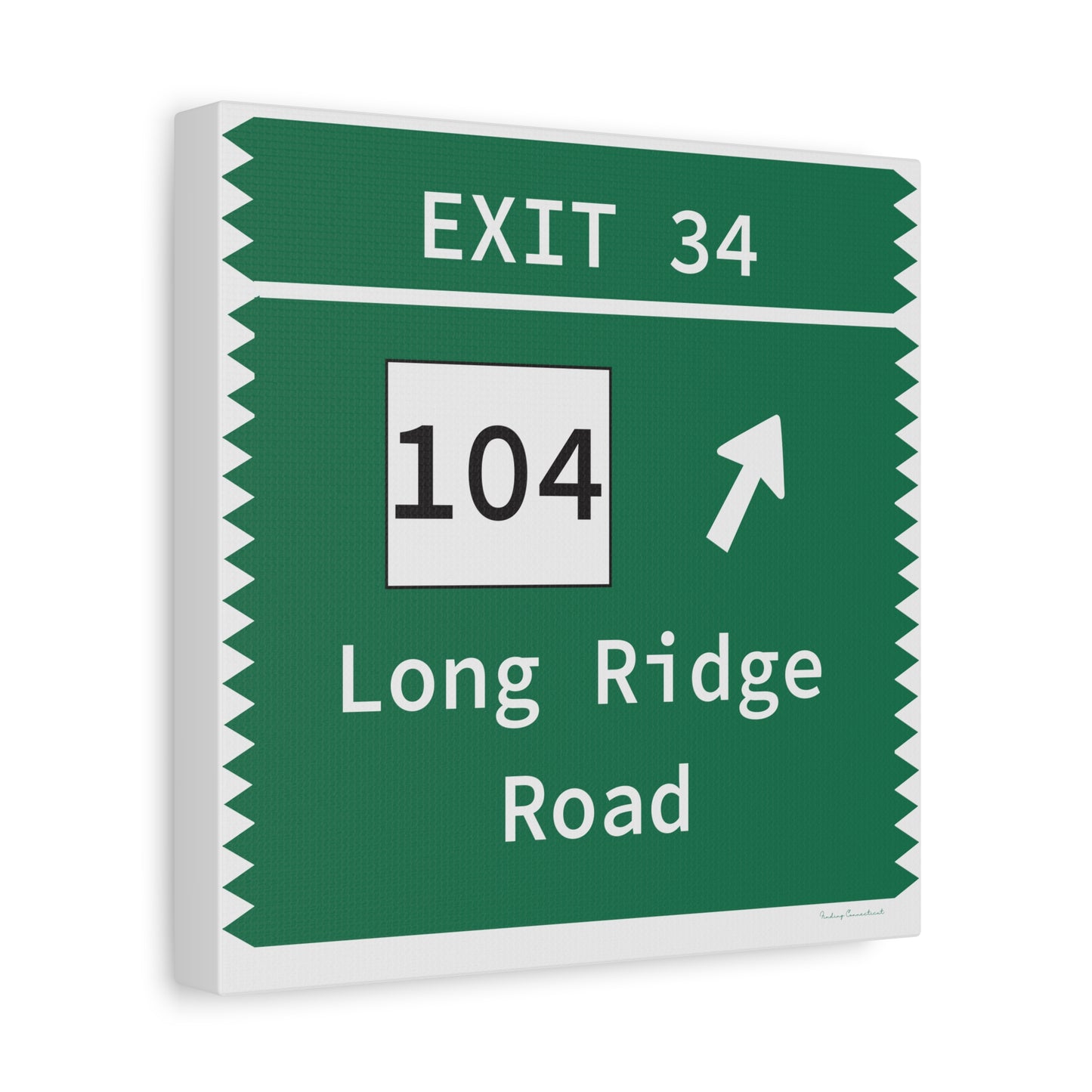 Vintage Merritt Parkway Exit 34 Sign Matte Canvas, Stretched, 1.25"