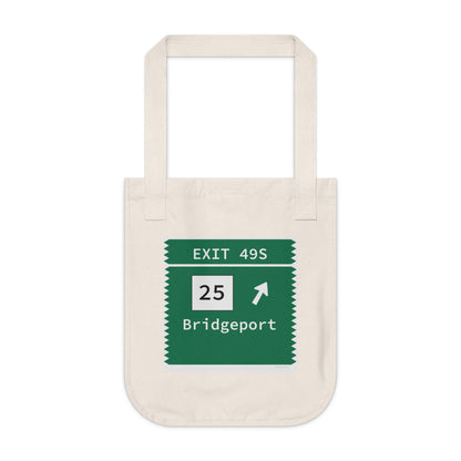 Vintage Merritt Parkway Exit 49S Sign Organic Canvas Tote Bag