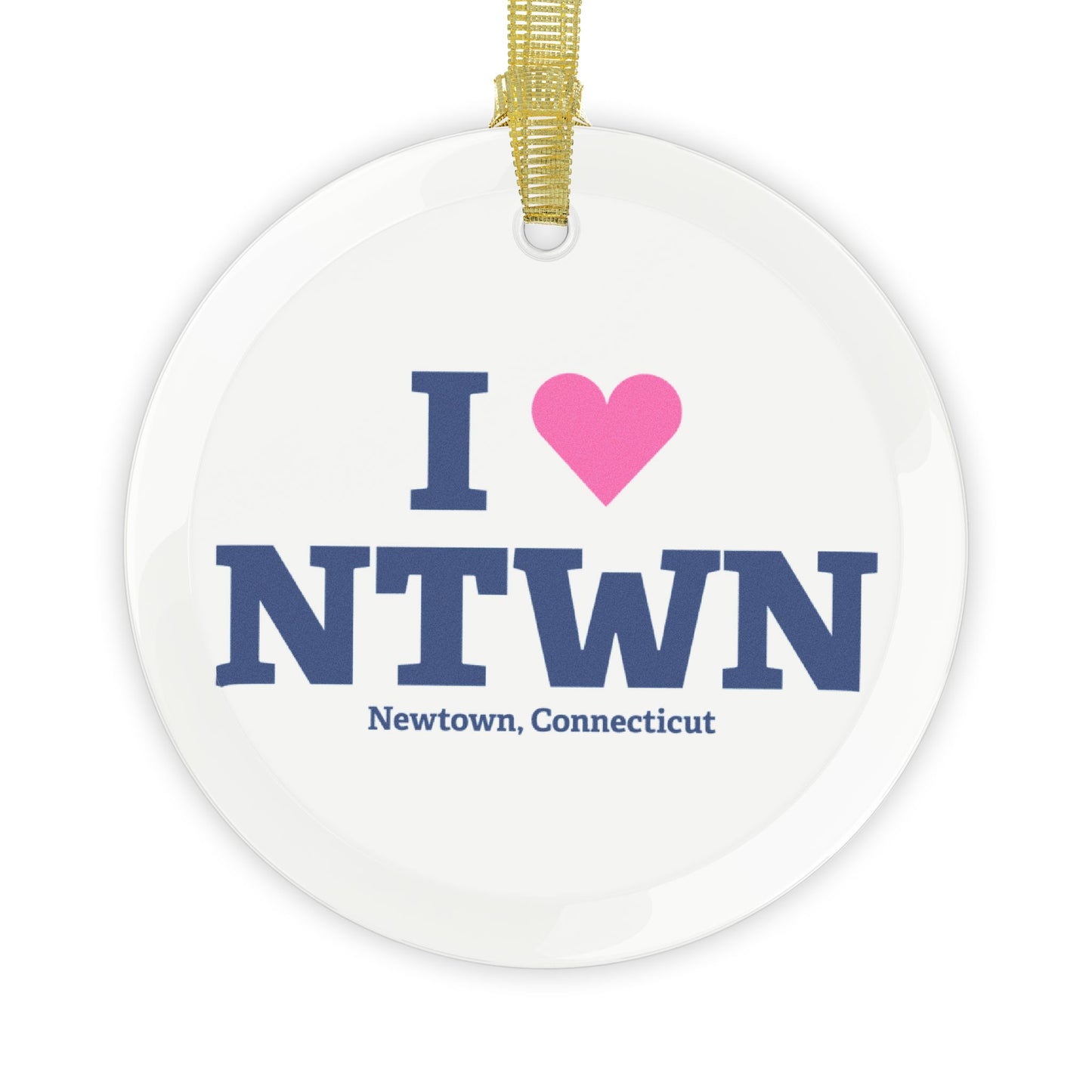 I Heart NTWN Glass Ornaments