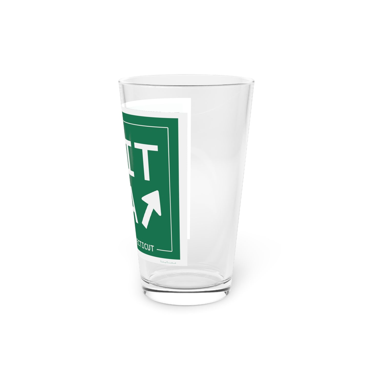 Vintage Exit 39A Merritt Parkway Sign Pint Glass, 16oz
