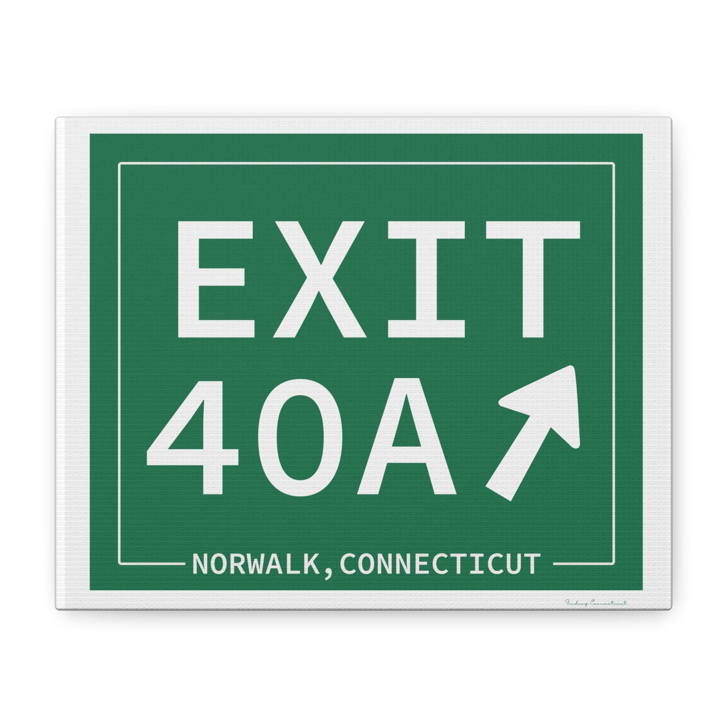 Vintage Exit 40A Merritt Parkway Sign Matte Canvas, Stretched, 1.25"