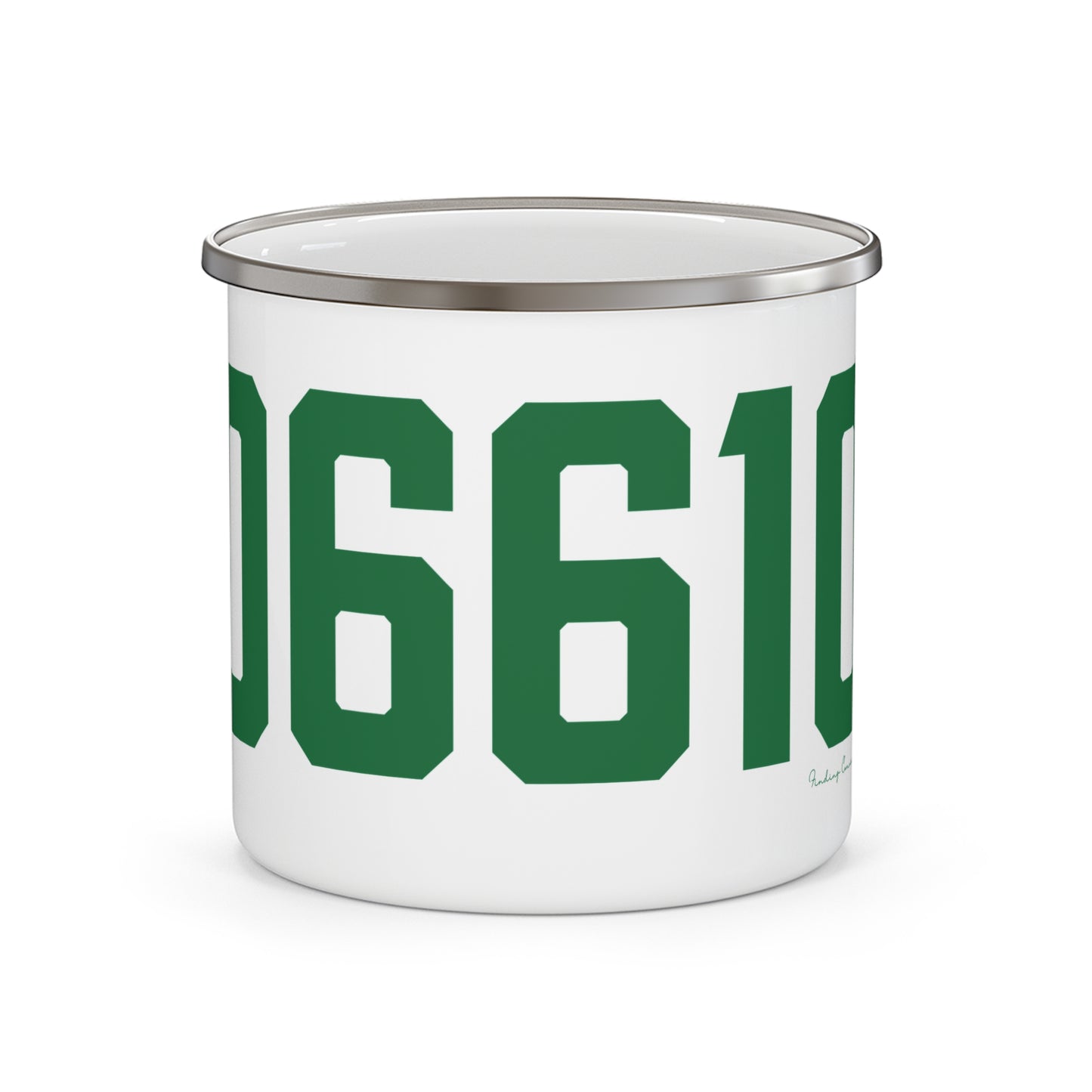 06610  Bridgeport Connecticut Zip Code Enamel Camping Mug