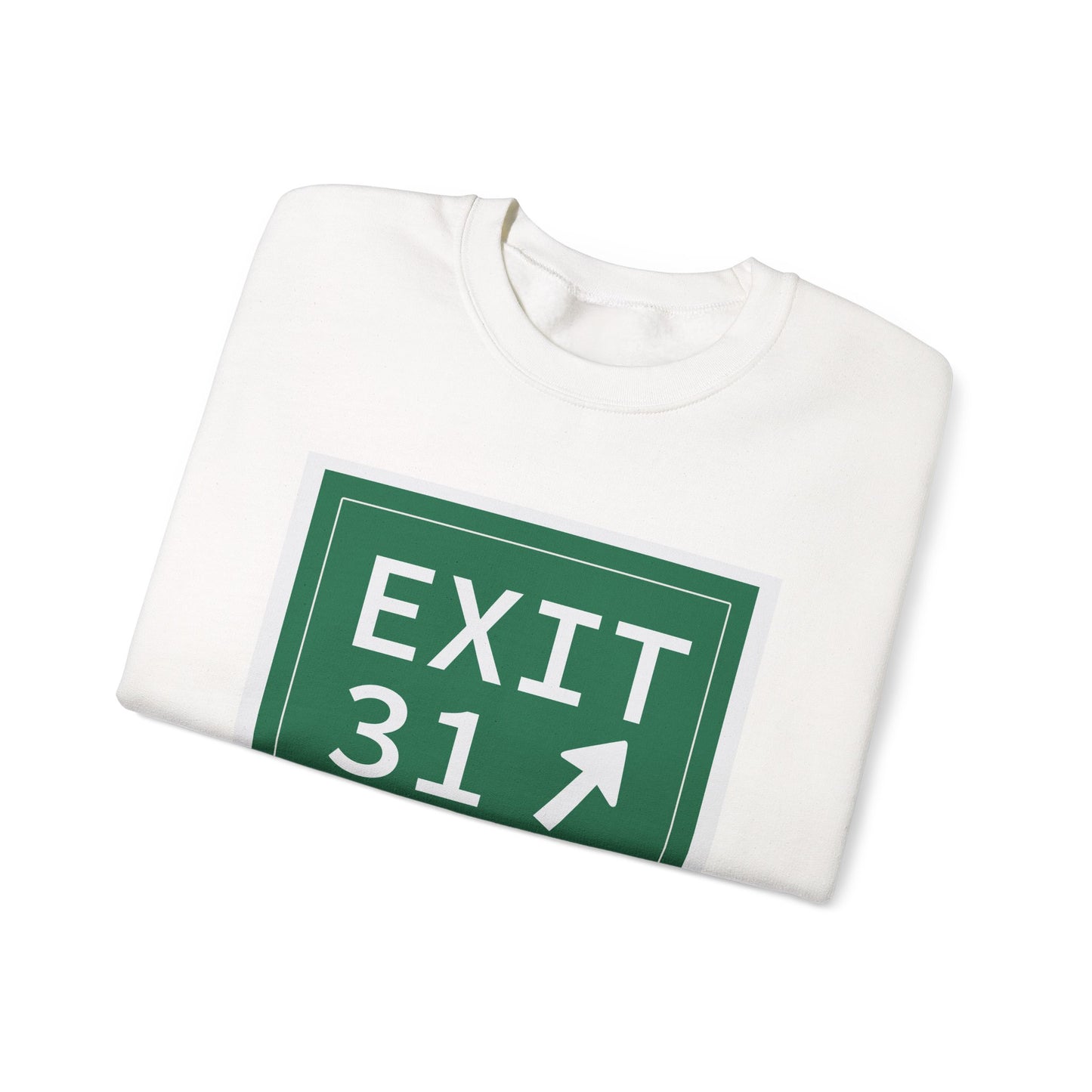Vintage Exit 31 Merritt Parkway Sign Unisex Heavy Blend™ Crewneck Sweatshirt