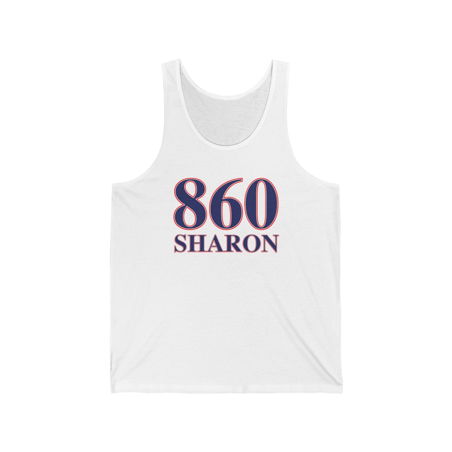 860 Sharon Red White & Blue Unisex Jersey Tank Top