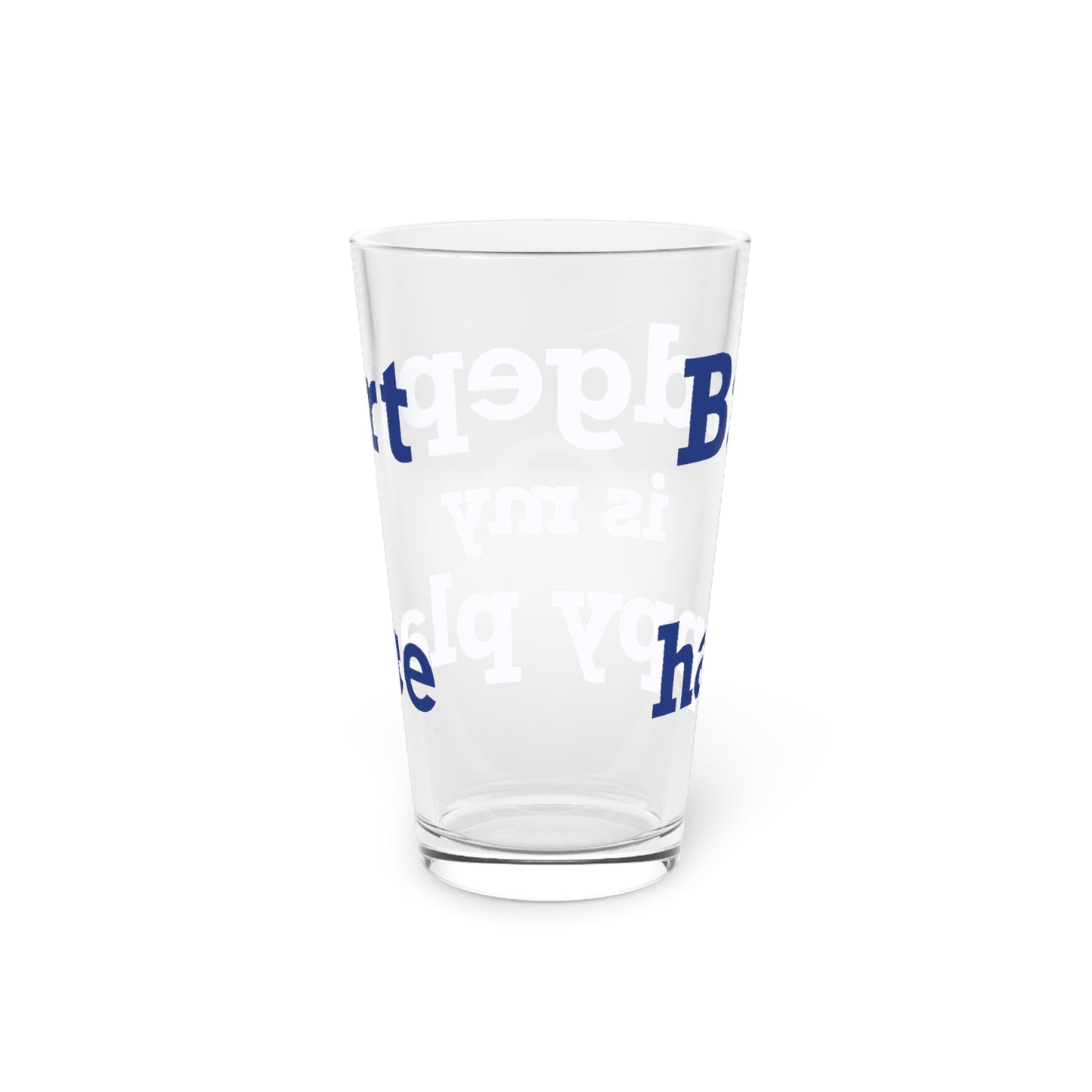 Bridgeport Is My Happy Place Pint Glass, 16oz