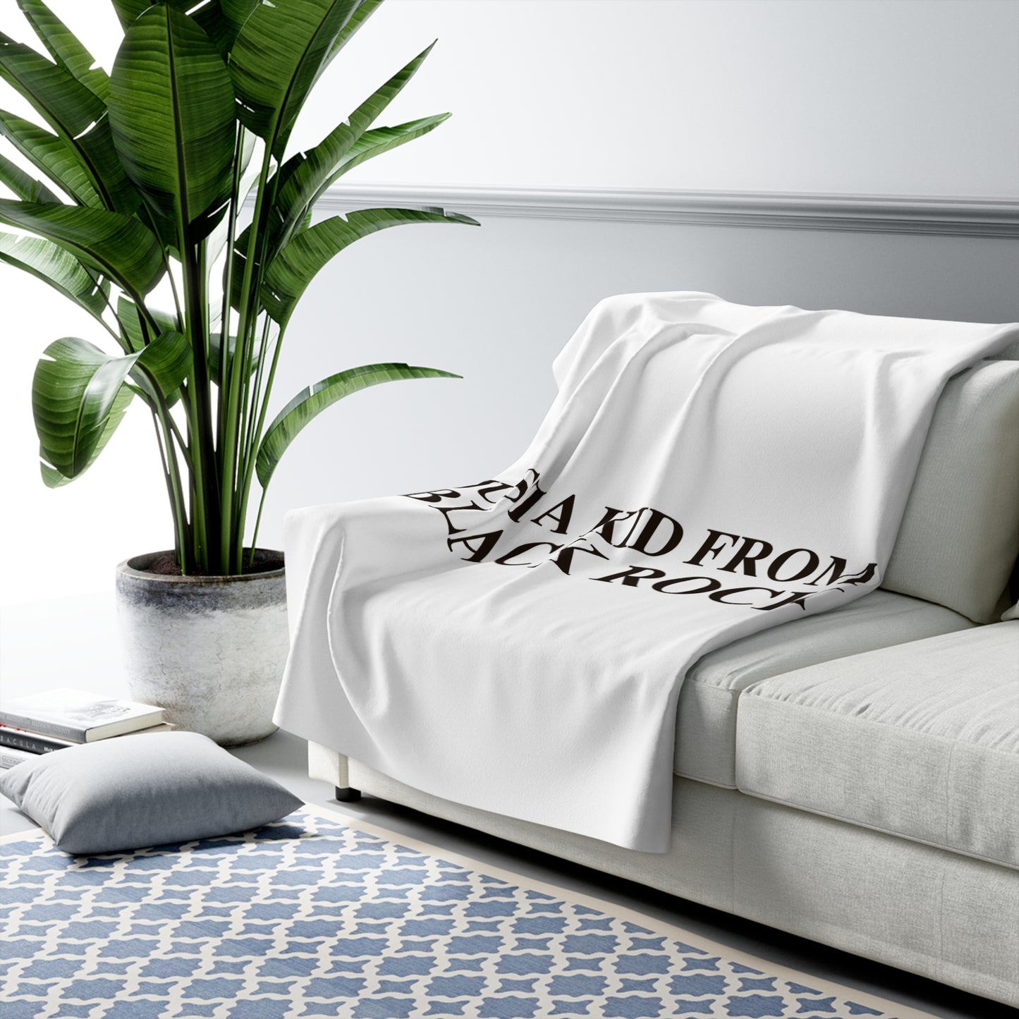 Just a kid from Black Rock Sherpa Fleece Blanket