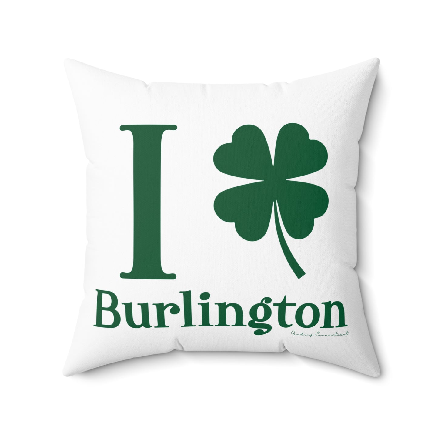 I Clover Burlington Spun Polyester Square Pillow