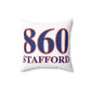 860 Stafford Red, White & Blue Spun Polyester Square Pillow