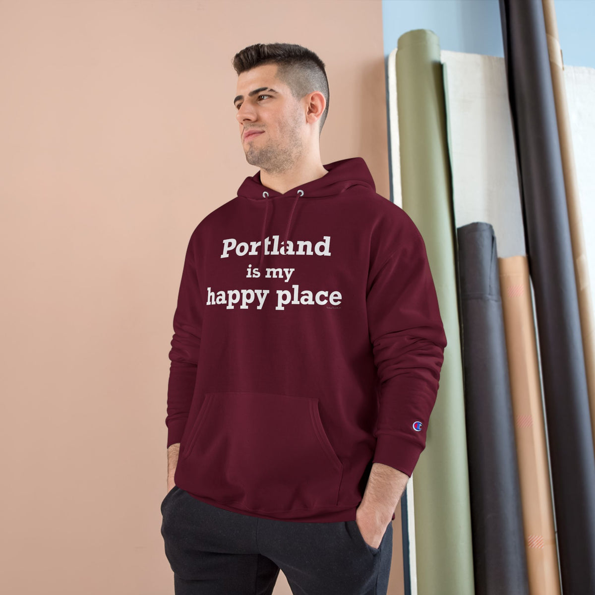 Portland is My Happy Place Champion Hoodie
