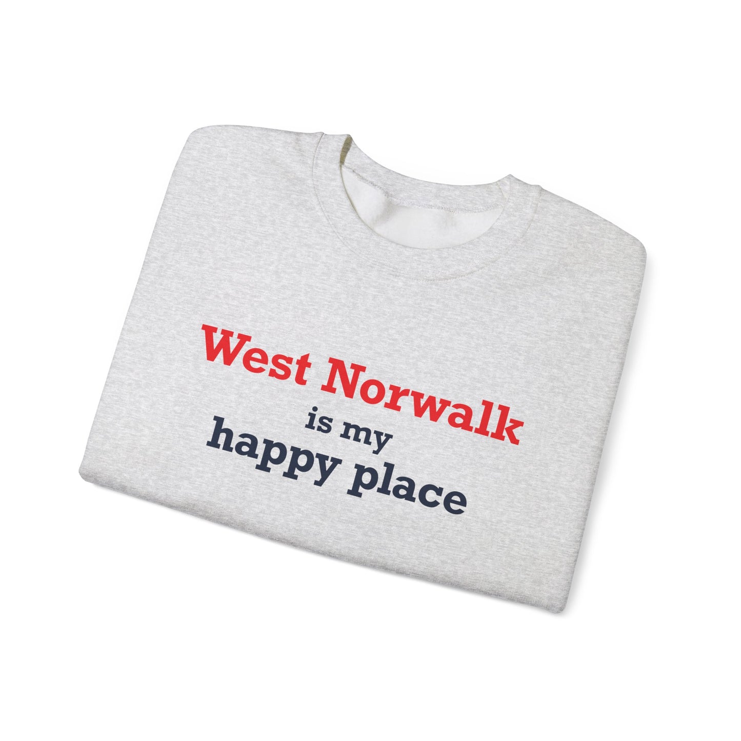 West Norwalk is my happy place Unisex Heavy Blend™ Crewneck Sweatshirt