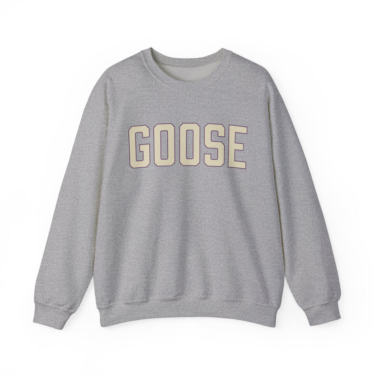Goose Zip Code Cream & Purple Unisex Heavy Blend™ Crewneck Sweatshirt
