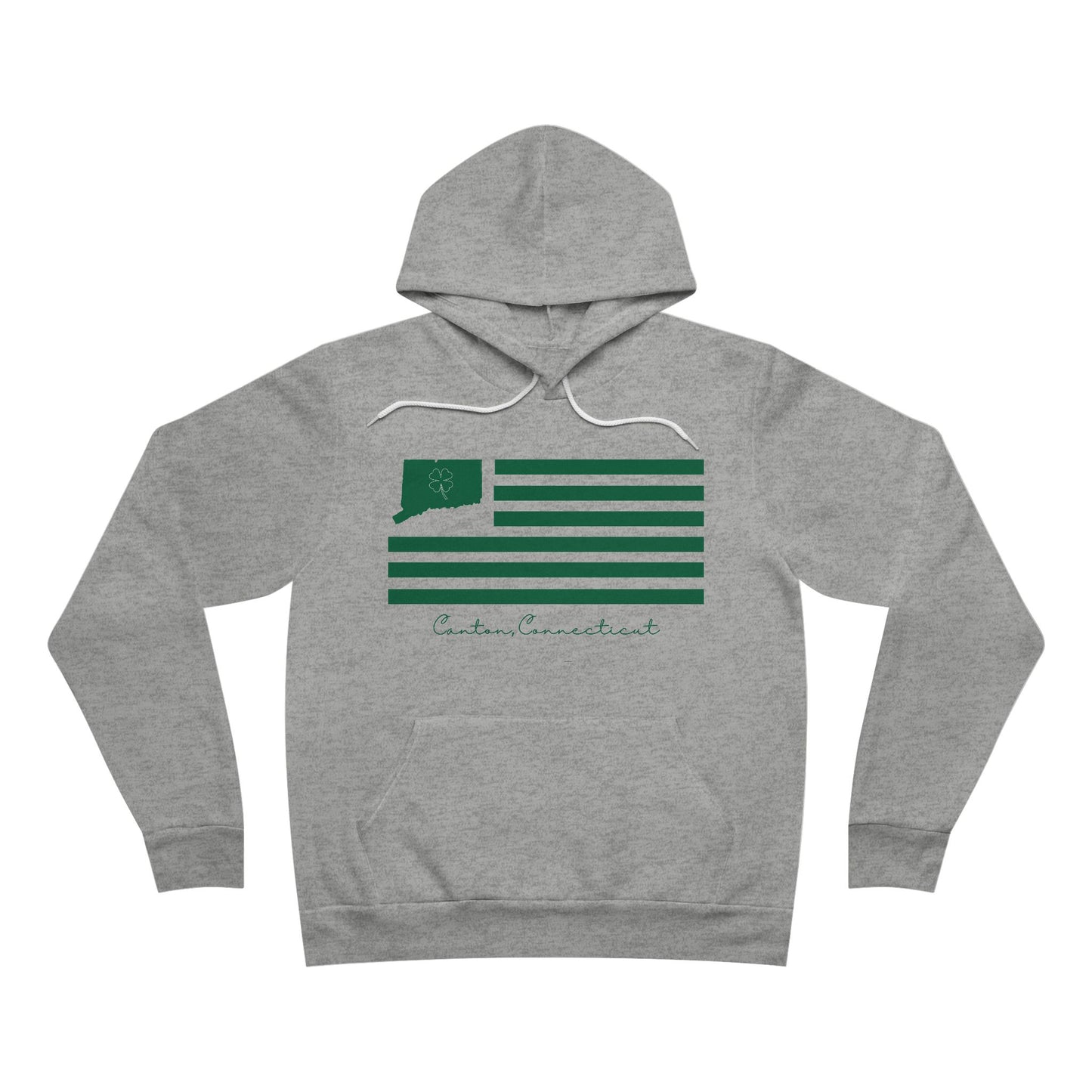 Canton Connecticut St. Patrick’s Day Flag Unisex Sponge Fleece Pullover Hoodie