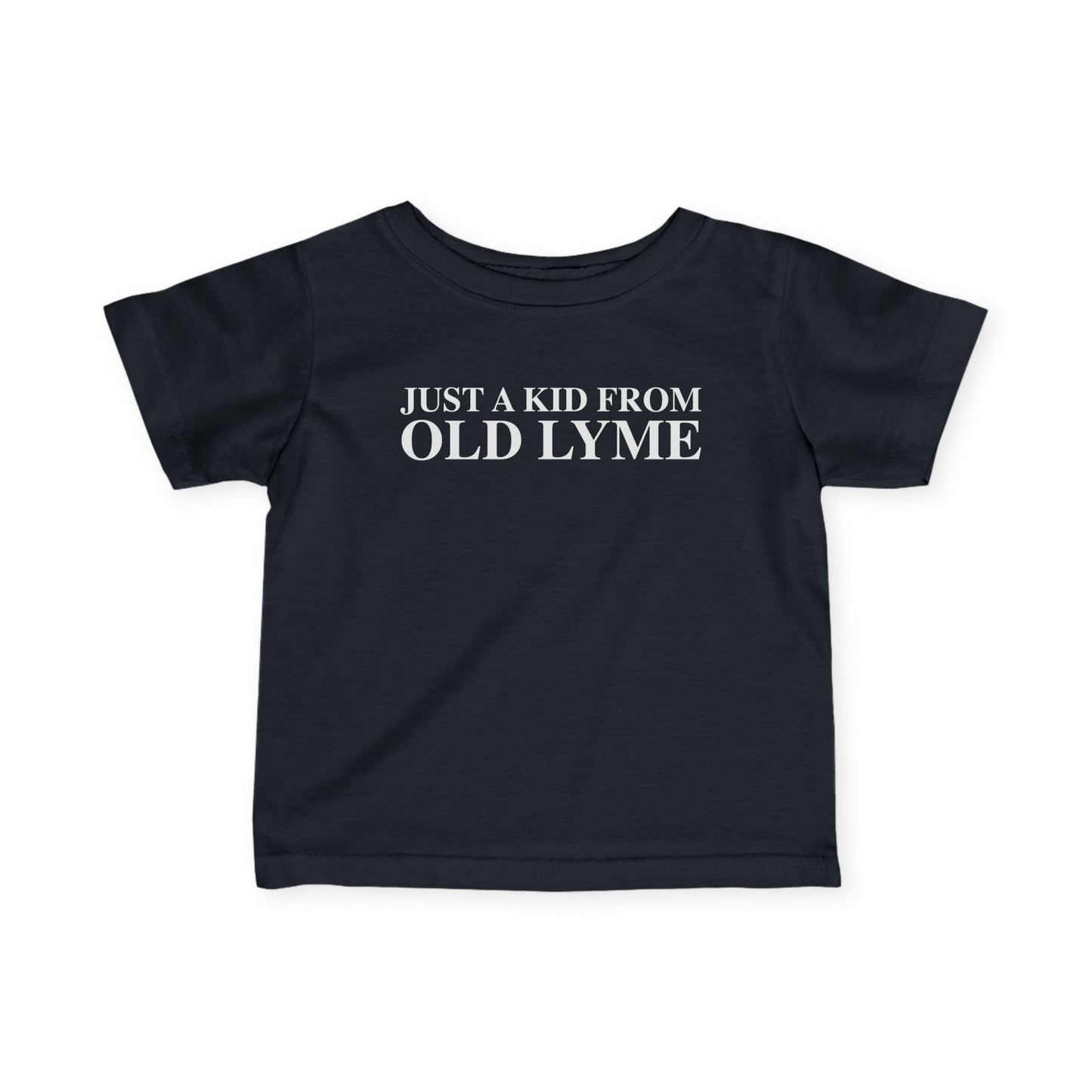 Just a kid from Old Lyme Infant Fine Jersey T-Shirt