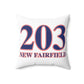 203 New FairfieldRed White & Blue Spun Polyester Square Pillow