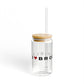 Brookfield Vision Glass Can with Straw and Lid, 16oz