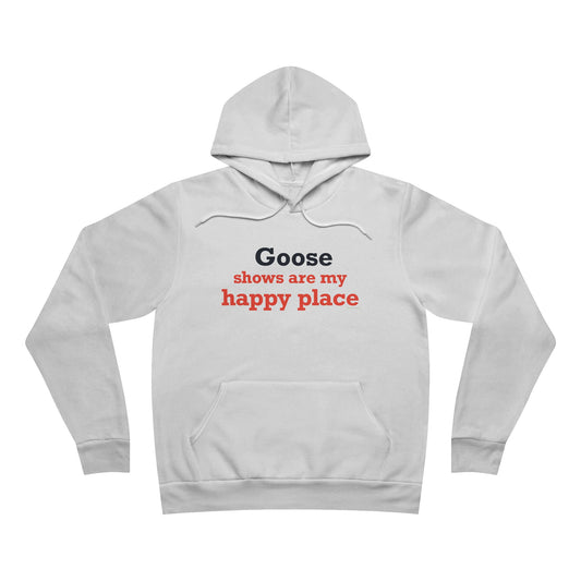 Goose shows are my Happy Place  - Blue and Orange Unisex Sponge Fleece Pullover Hoodie