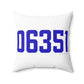 06351 Lisbon Connecticut Zip Code Spun Polyester Square Pillow