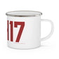 06417 Deep River Connecticut Zip Code Enamel Camping Mug