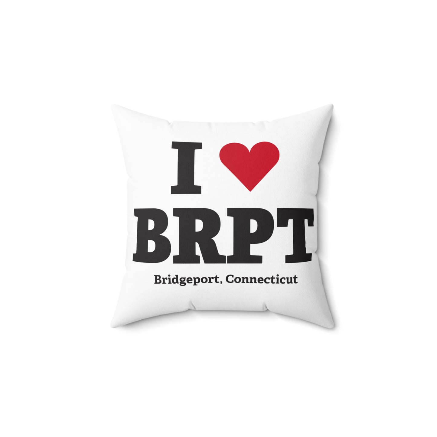 I Heart BRPT Spun Polyester Square Pillow