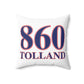 860 Tolland Red, White & Blue Spun Polyester Square Pillow