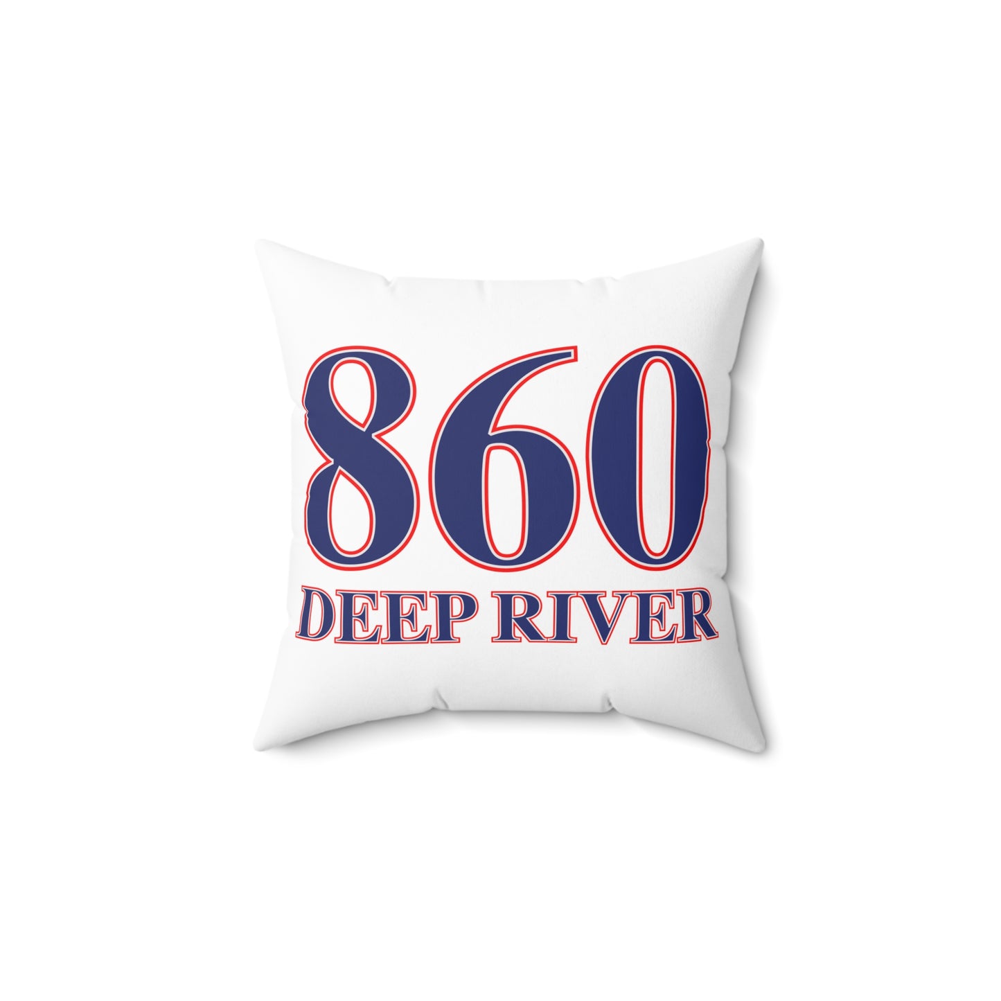 860 Deep River Red, White & Blue Spun Polyester Square Pillow
