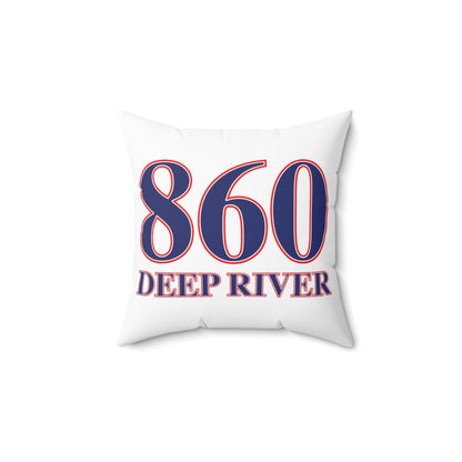 860 Deep River Red, White & Blue Spun Polyester Square Pillow
