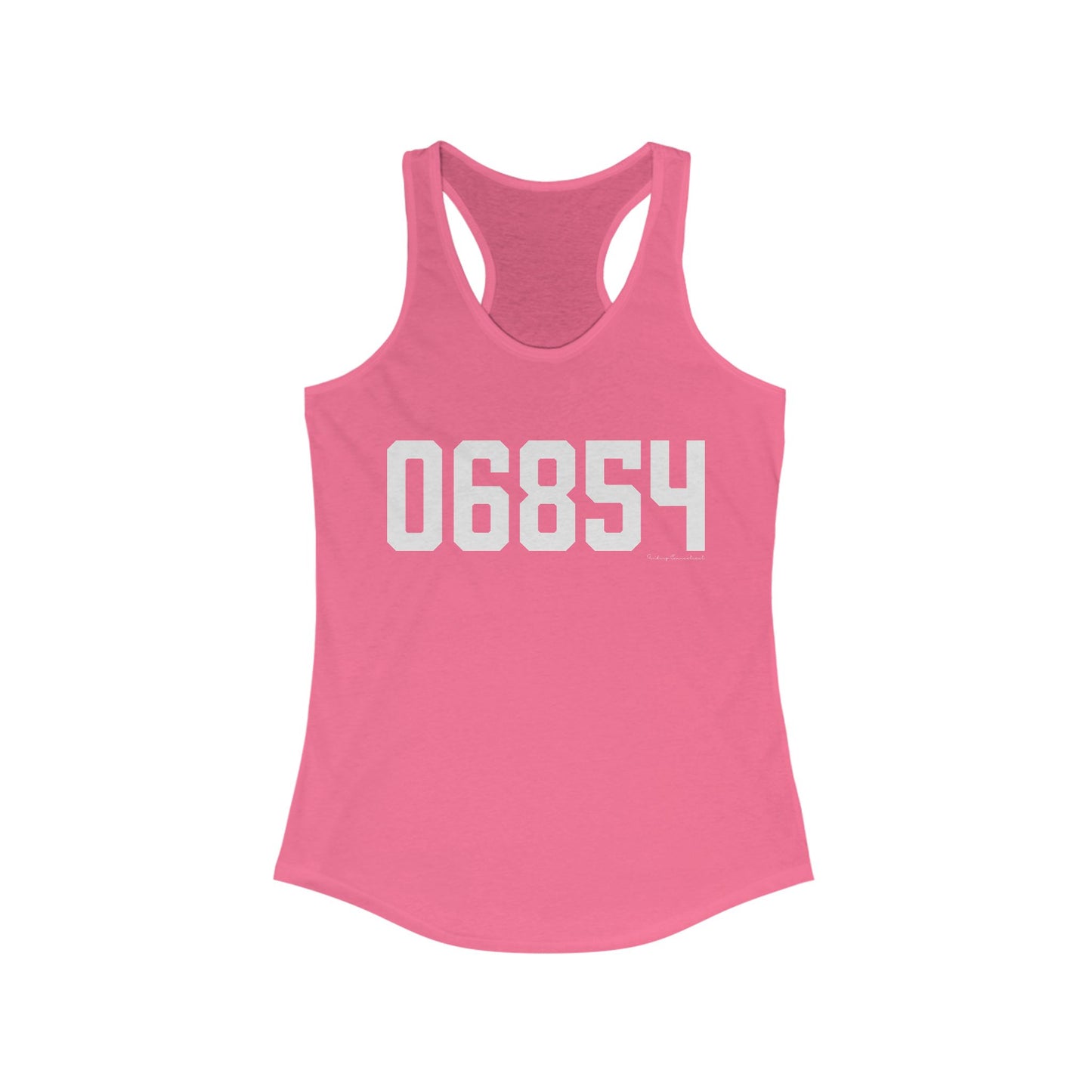 06854 Norwalk CT Zip Code Women's Ideal Racerback Tank Top