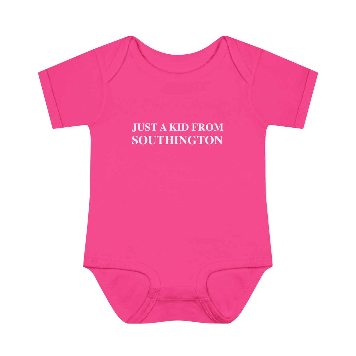 Just a kid from Southington Infant Baby Rib Bodysuit