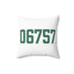 06757 Kent Connecticut Zip Code Polyester Square Pillow