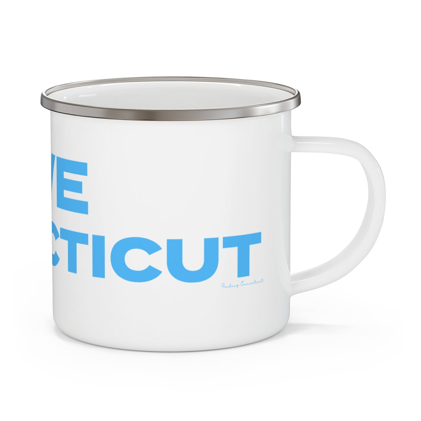 Love Connecticut Enamel Camping Mug