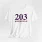 203 Ridgefield Red White & Blue Unisex Jersey Short Sleeve T-Shirt