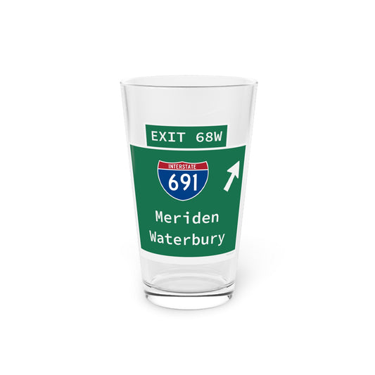 Vintage WCP Exit 68W Pint Glass, 16oz