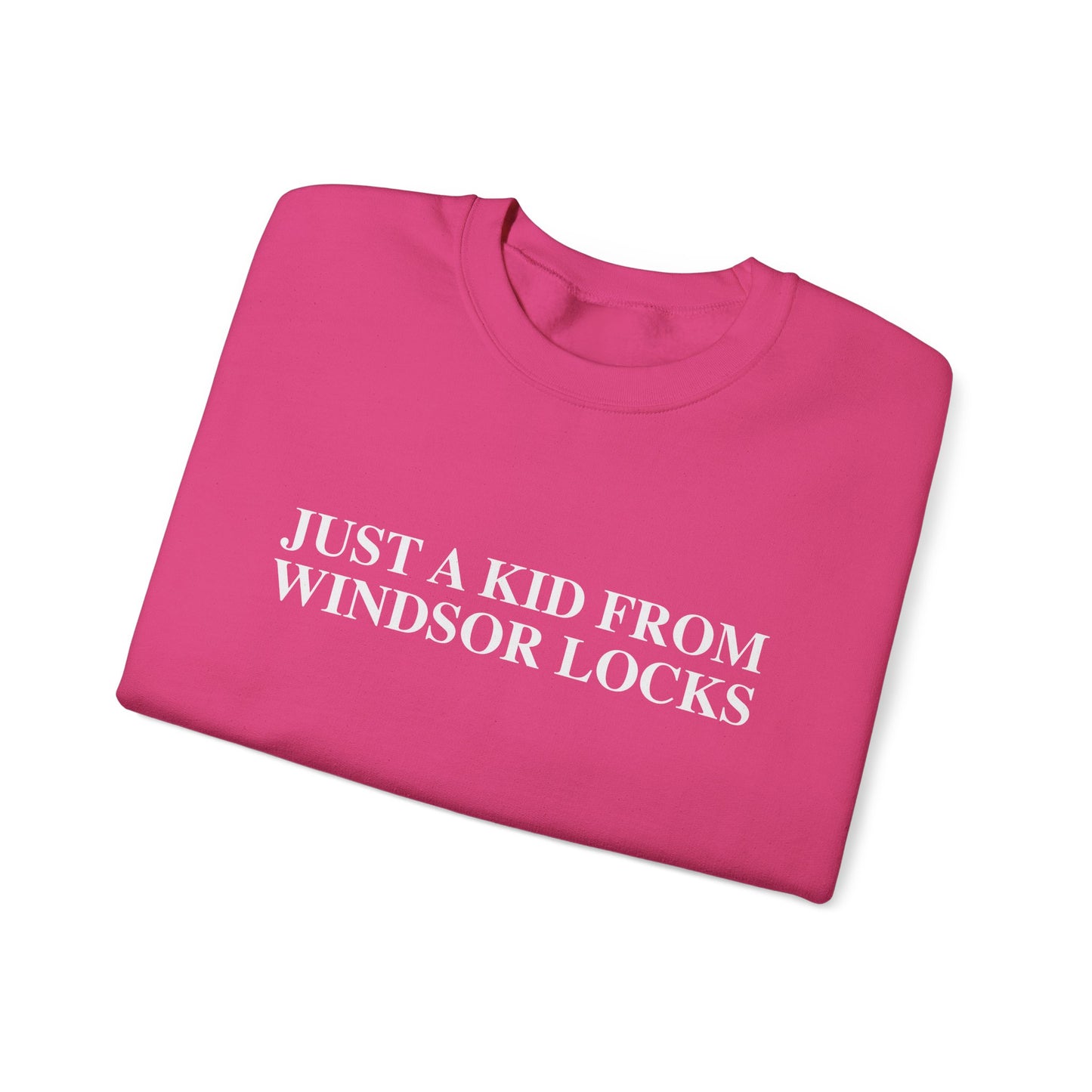 Just a kid from Windsor Locks Unisex Heavy Blend™ Crewneck Sweatshirt