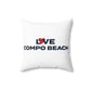 Love Compo Beach Spun Polyester Square Pillow