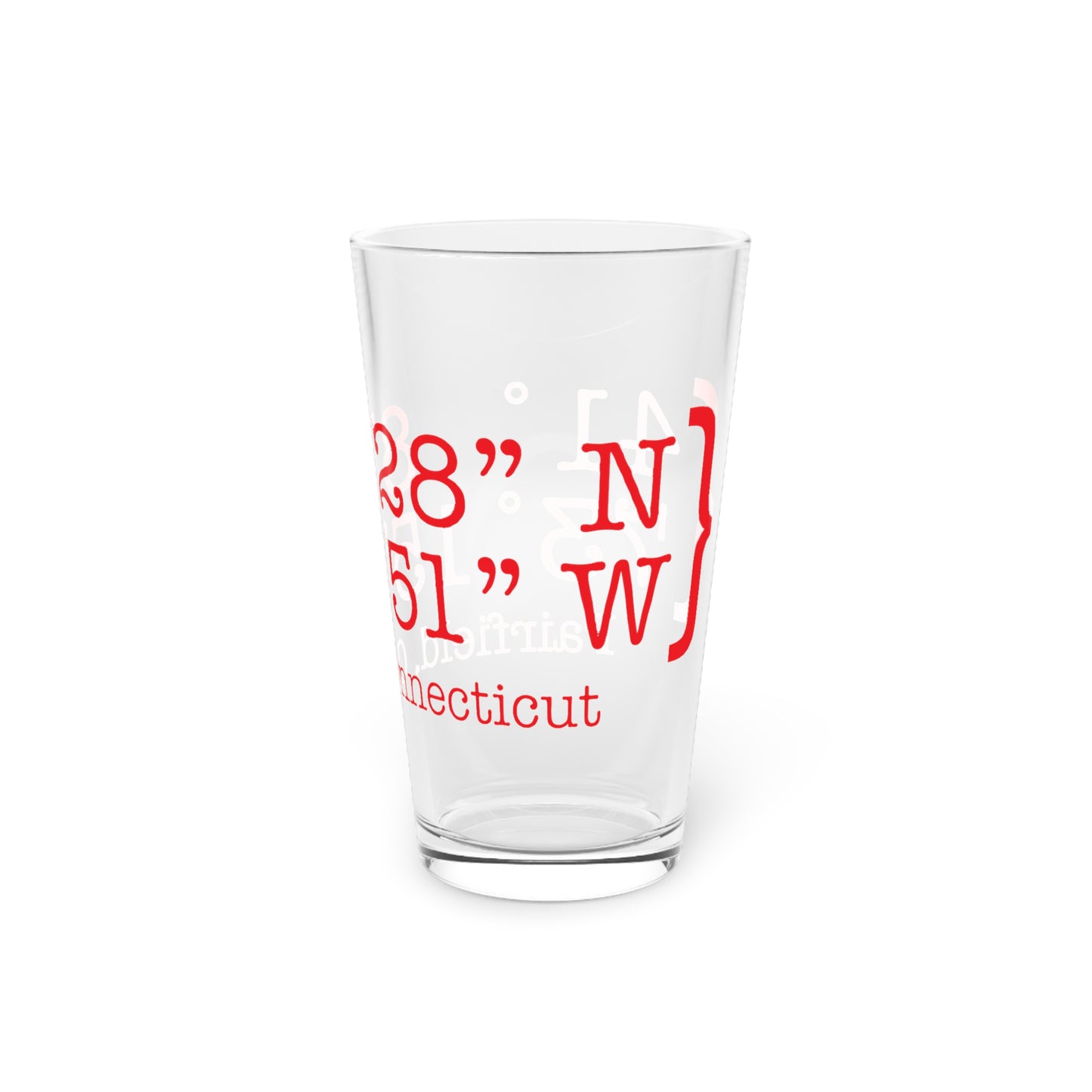 Fairfield Coordinates Pint Glass, 16oz