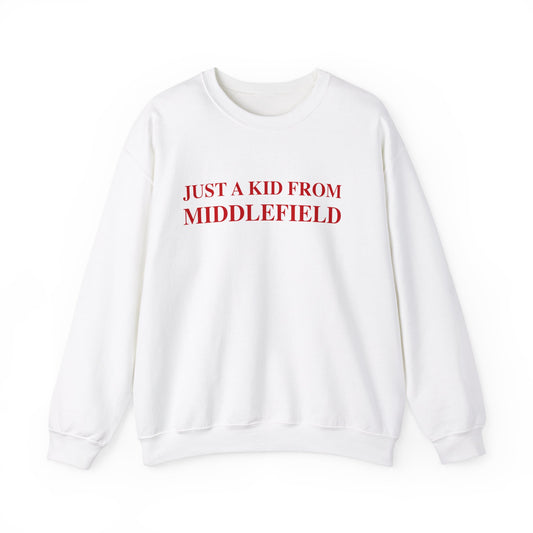 Just a kid from Middlefield Unisex Heavy Blend™ Crewneck Sweatshirt