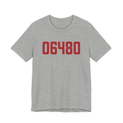 06480 Portland Connecticut Zip Code Unisex Jersey Short Sleeve T-Shirt
