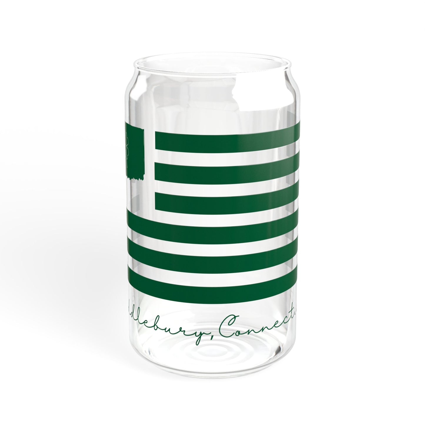 Middlebury Connecticut St. Patrick’s Day Flag Sipper Glass, 16oz
