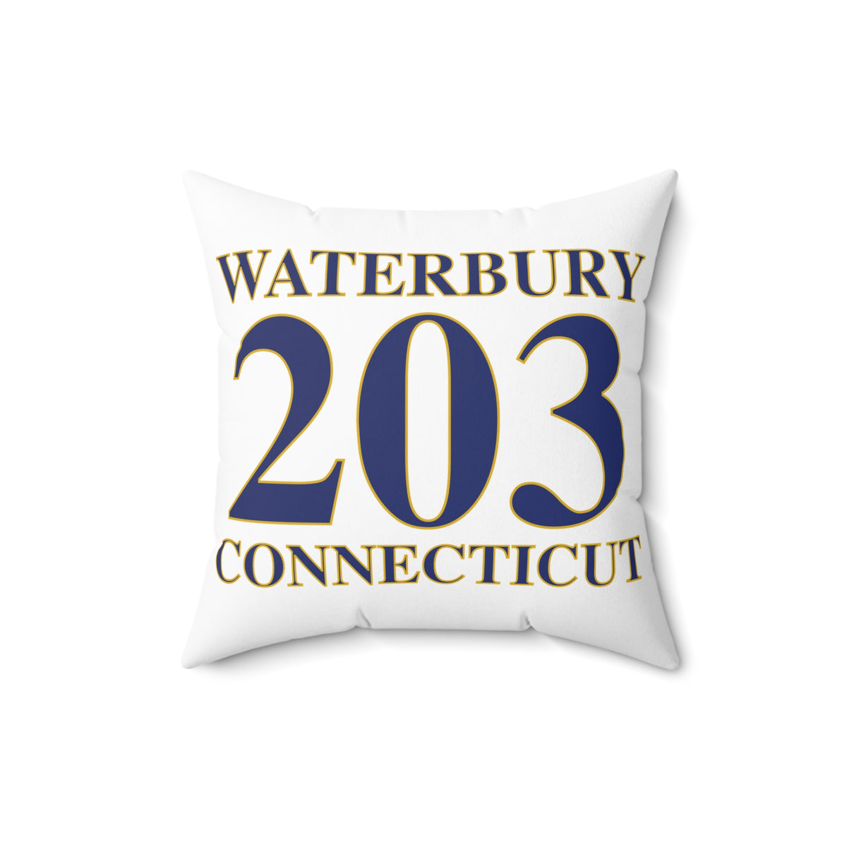Waterbury 203 Connecticut Polyester Square Pillow