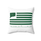 Woodstock Connecticut St. Patrick’s Day Flag Spun Polyester Square Pillow