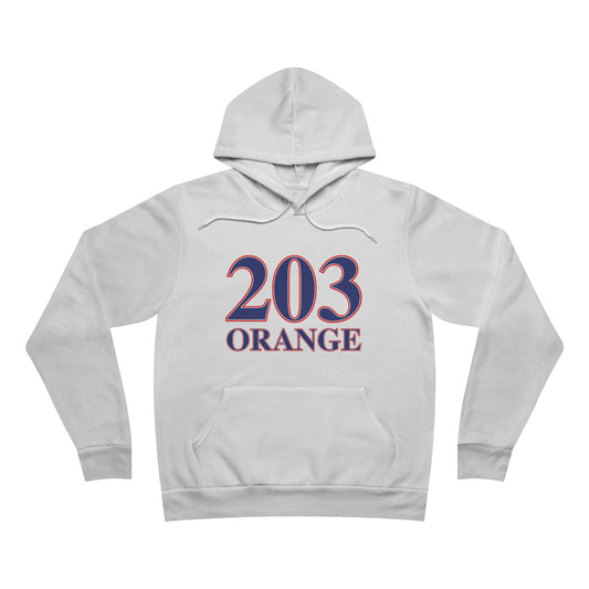 203 Orange Red White & Blue Unisex Sponge Fleece Pullover Hoodie