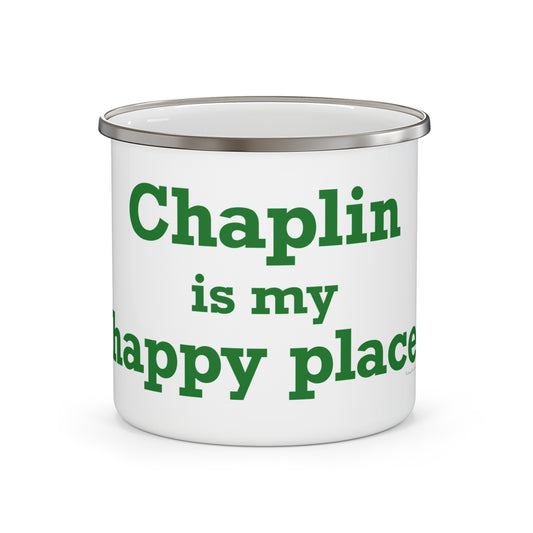 Chaplin is My Happy Place Enamel Camping Mug