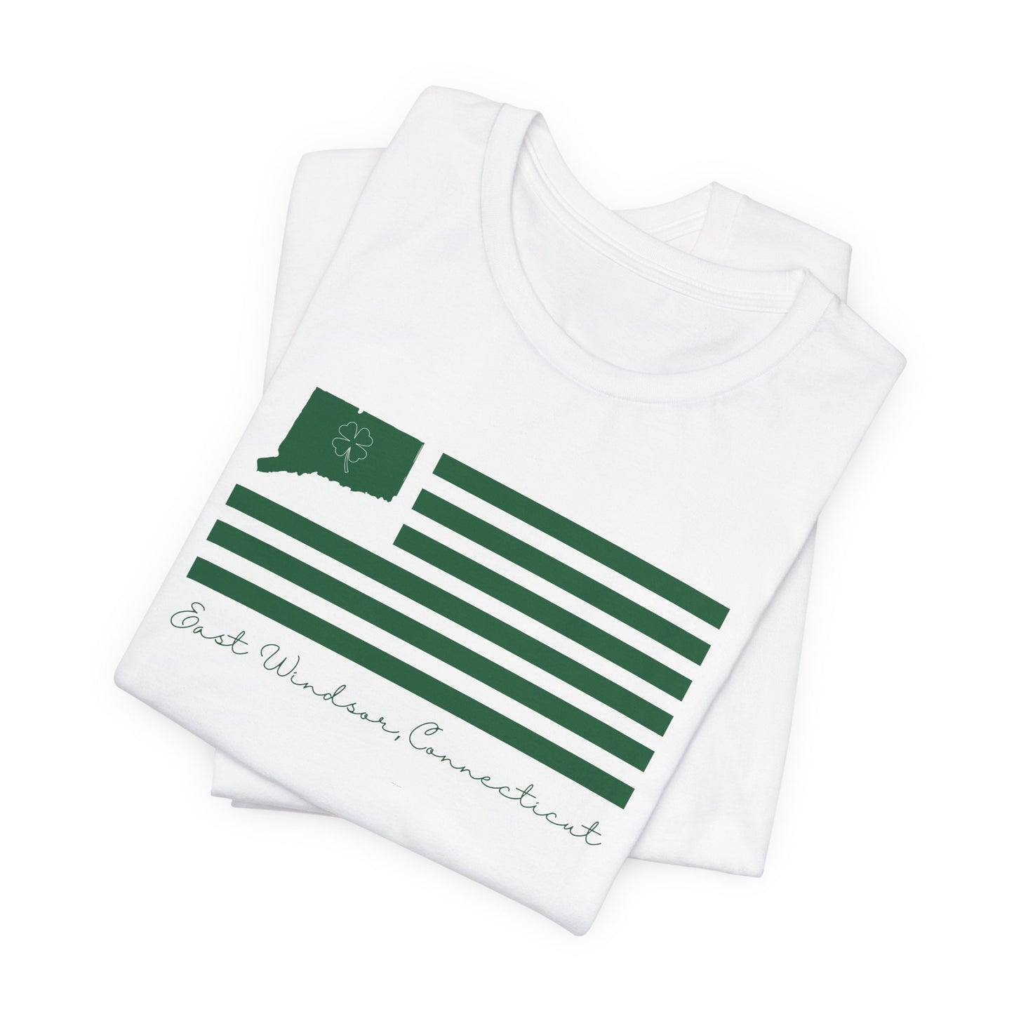 East Windsor Connecticut St. Patrick’s Day Flag Unisex Jersey Short Sleeve T-Shirt