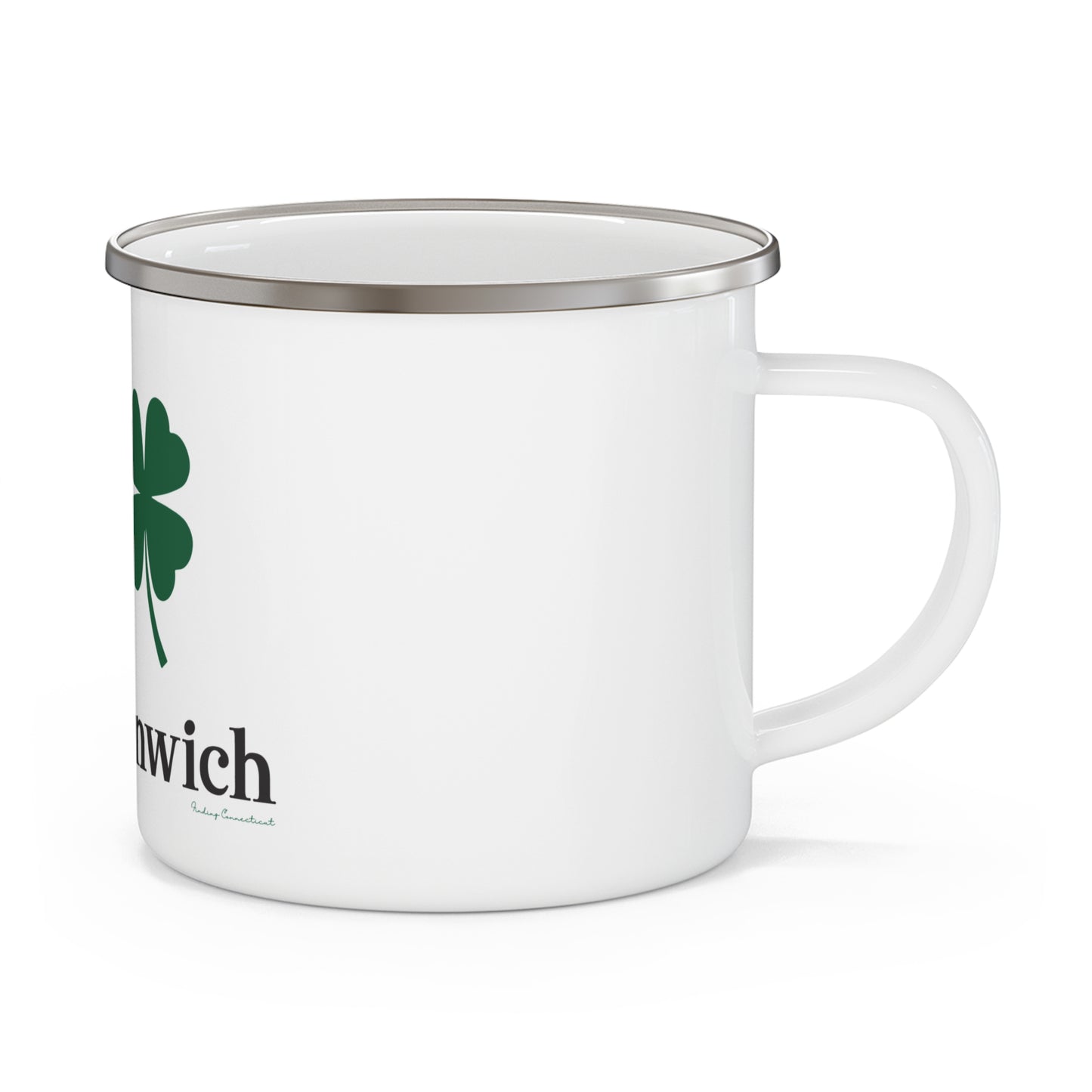 I Clover Old Greenwich Enamel Camping Mug