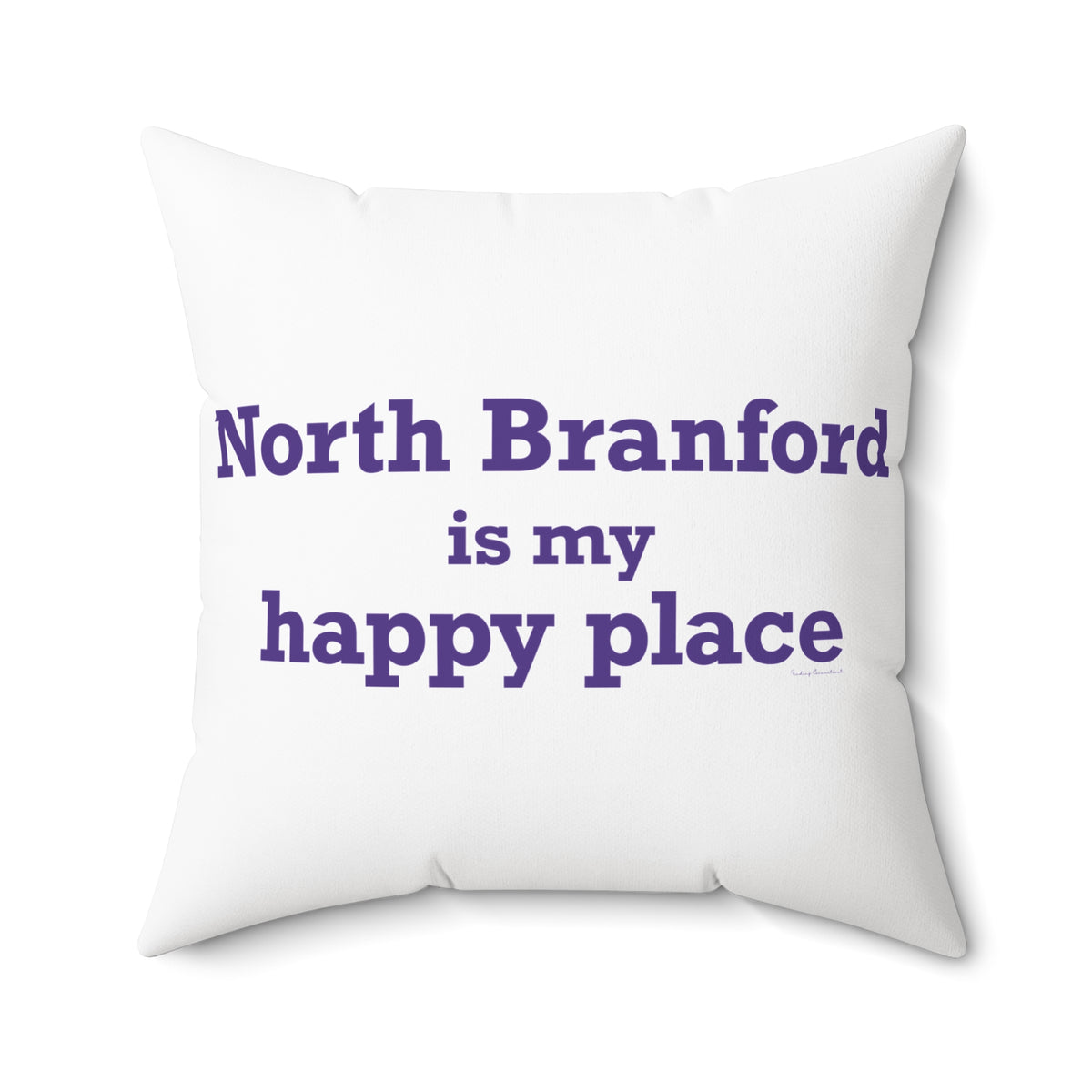 North Branford is My Happy Place Polyester Square Pillow
