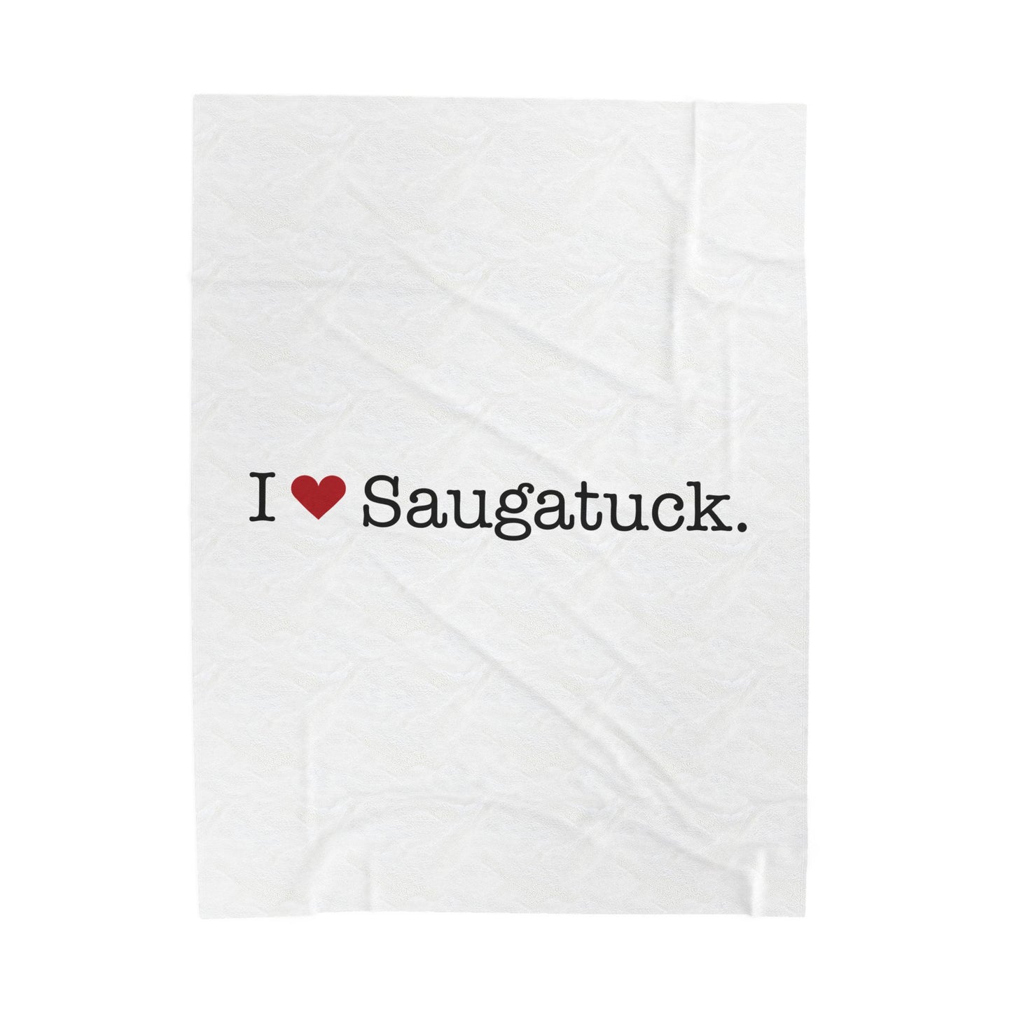 I Heart Saugatuck. Velveteen Plush Blanket