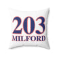 203 Milford Red White & Blue Spun Polyester Square Pillow